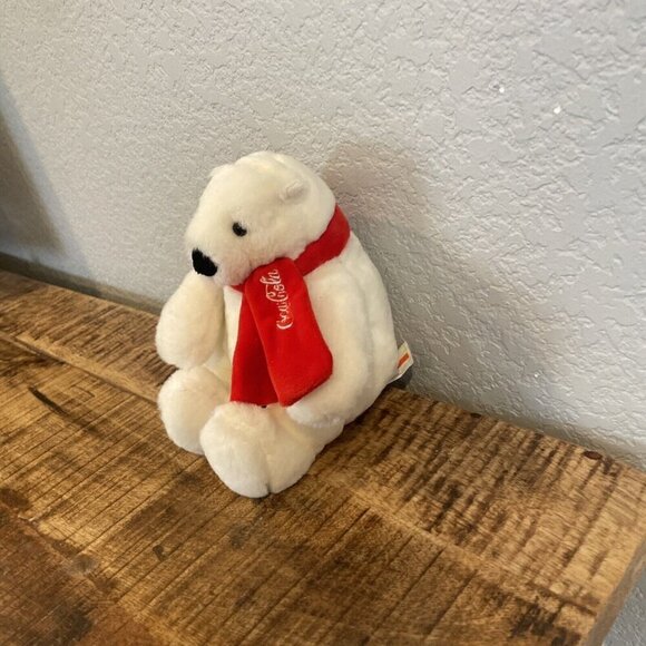 Coca Cola Polar Bear Plush Toy Stuffed Animal Christmas Collectibles 6" - Picture 2 of 8